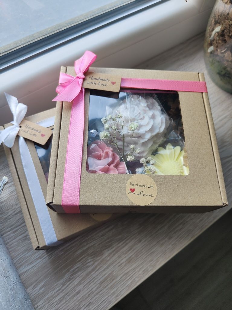 Ręcznie robione mydełka glicerynowe Handmade/ box prezentowy/ upominek