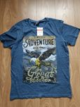 Koszulka T-shirt męska Bonprix rozmiar L granatowa nadruk