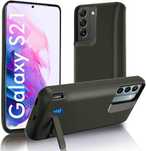 Etui z baterią do Galaxy S21, 4800 mAh z podpórką czarne