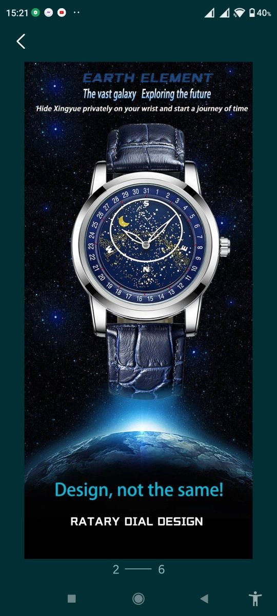 Piękny zegarek Celestiano. Gwiazdozbiór!