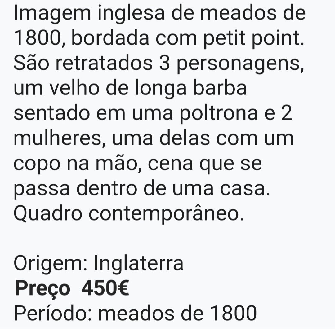 Quandro contemporâneo, meados 1800.
