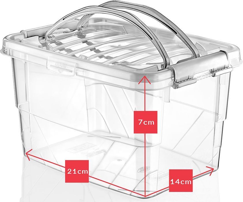 pojemnik plastikowy 1,2l prostokąt multi box z pokrywką