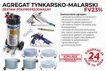 TYNKOWNICA maszyna do tynków pistolet natryskowy do gipsu farby wąż