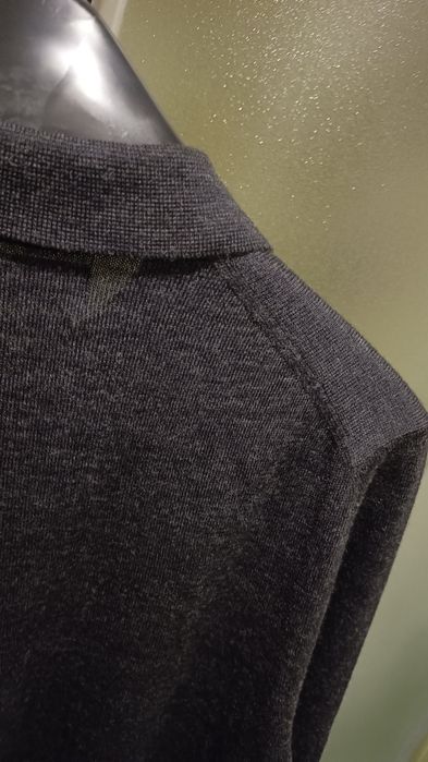 Christian Berg  NOWY  Niemiecki sweter z kołnierzykiem , 50% Merino, M