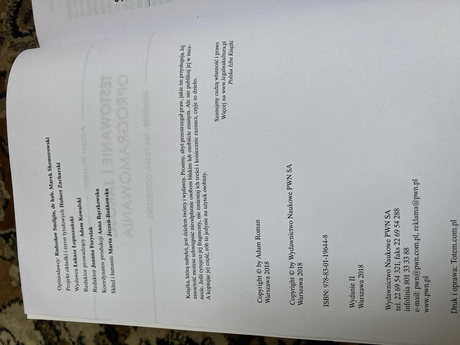 Testowanie i jakość oprogramowania