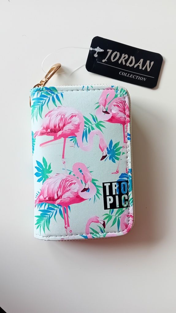 Nowy! Śliczny mini portfelik Flaming "Tropic"