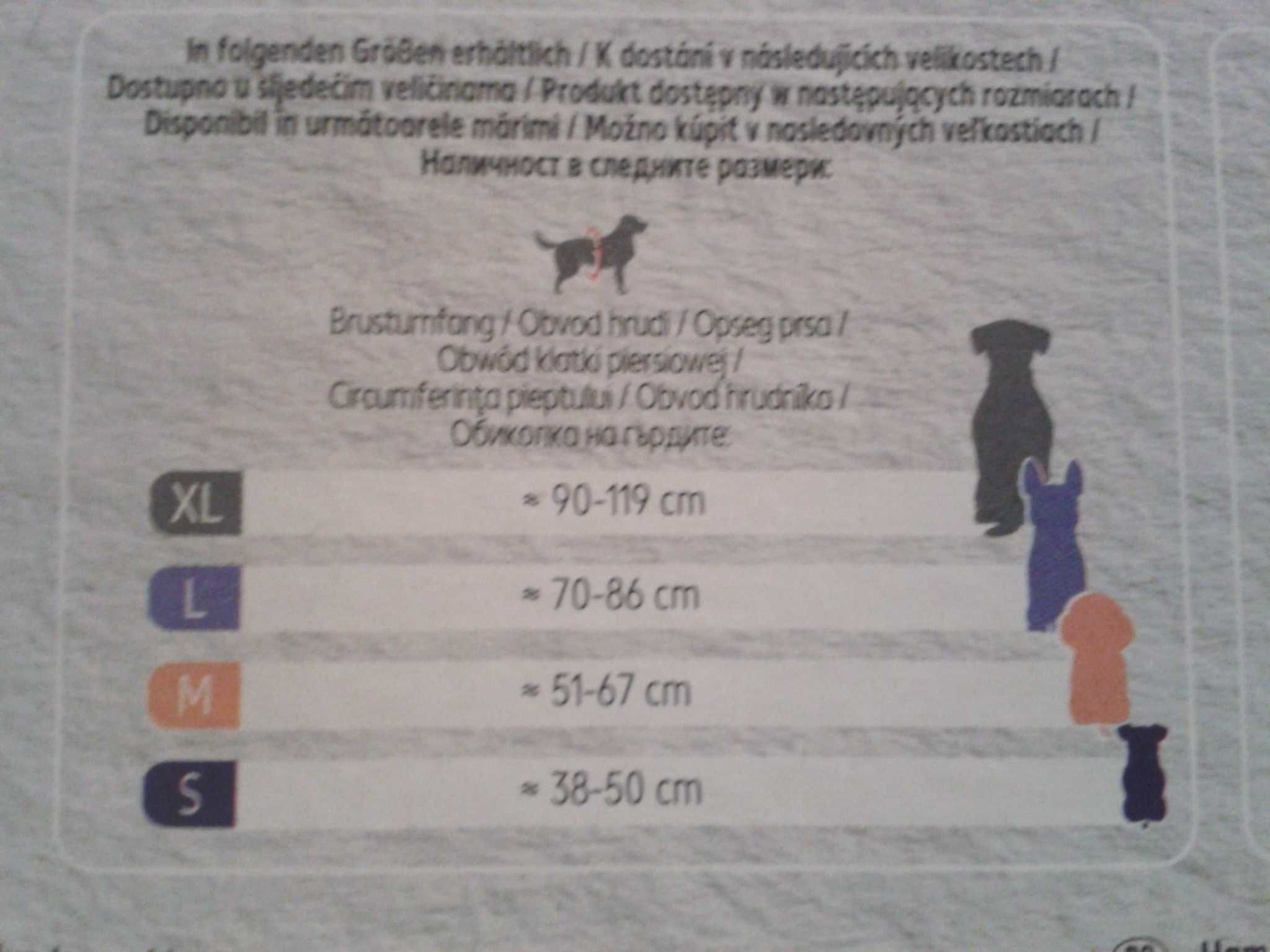 SZELKI dla małego psa bezuciskowe miękkie regulowane z odblaskami S