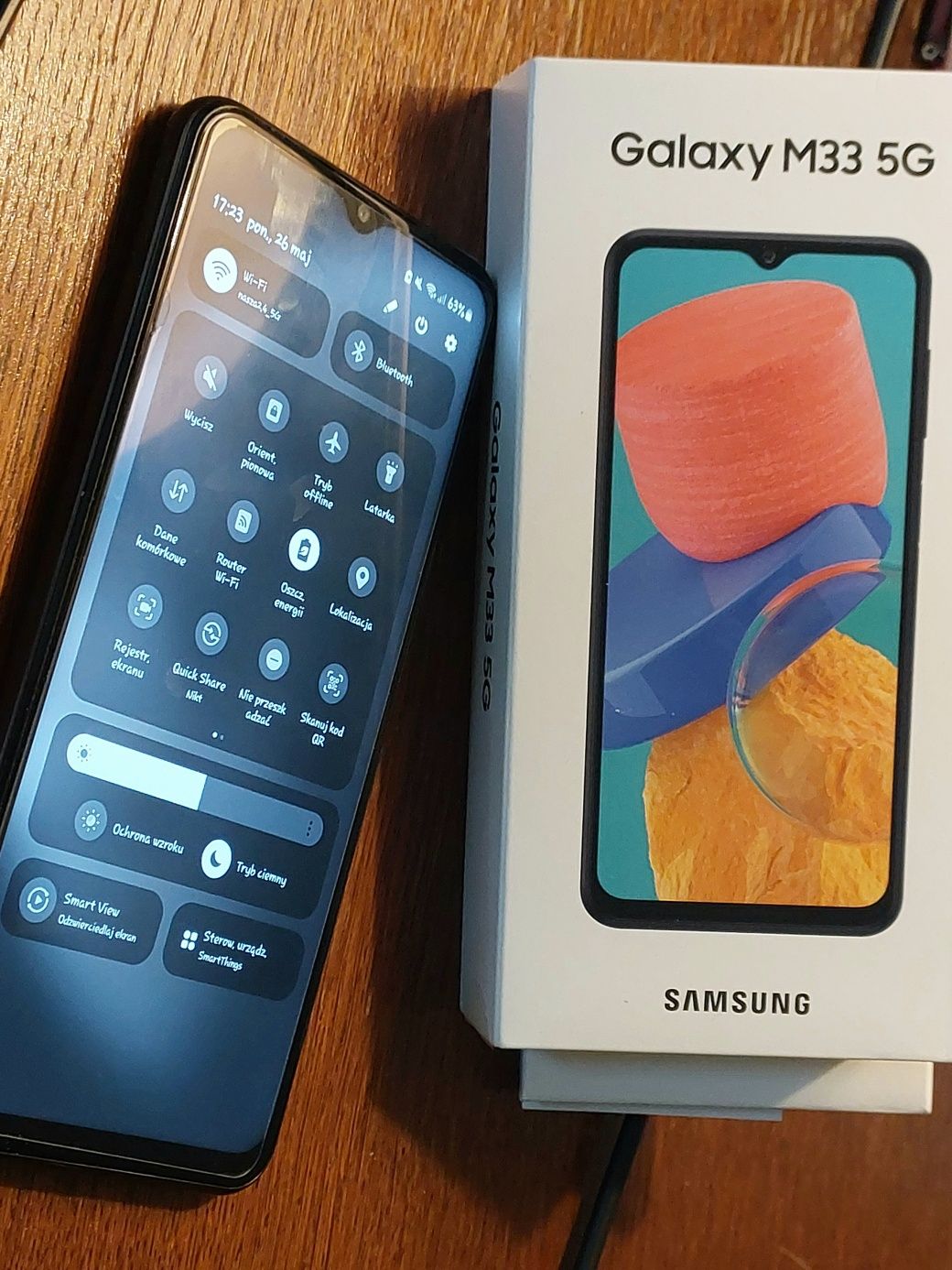 SAMSUNG Galaxy M33 5G Dual SIM 50MPX 128GB,6GB RAM etui+ słuchawki BDB