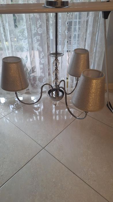 Żyrandol Emmanuelle Alfa glamour srebrny