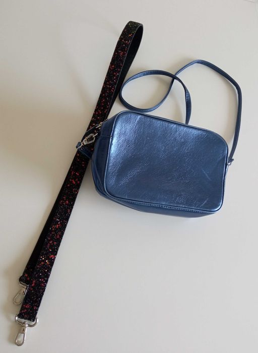 Torebka Promod metaliczna niebieska