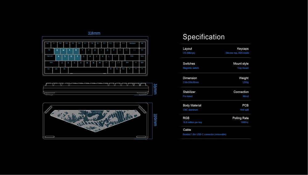 Клавиатура Lamzu Atlantis Pro