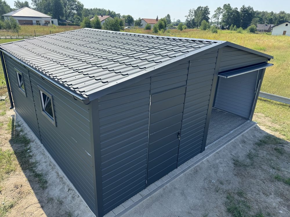 Garaz blaszany/ blaszak 6x5,80 ocynkowany profil zamkniety
