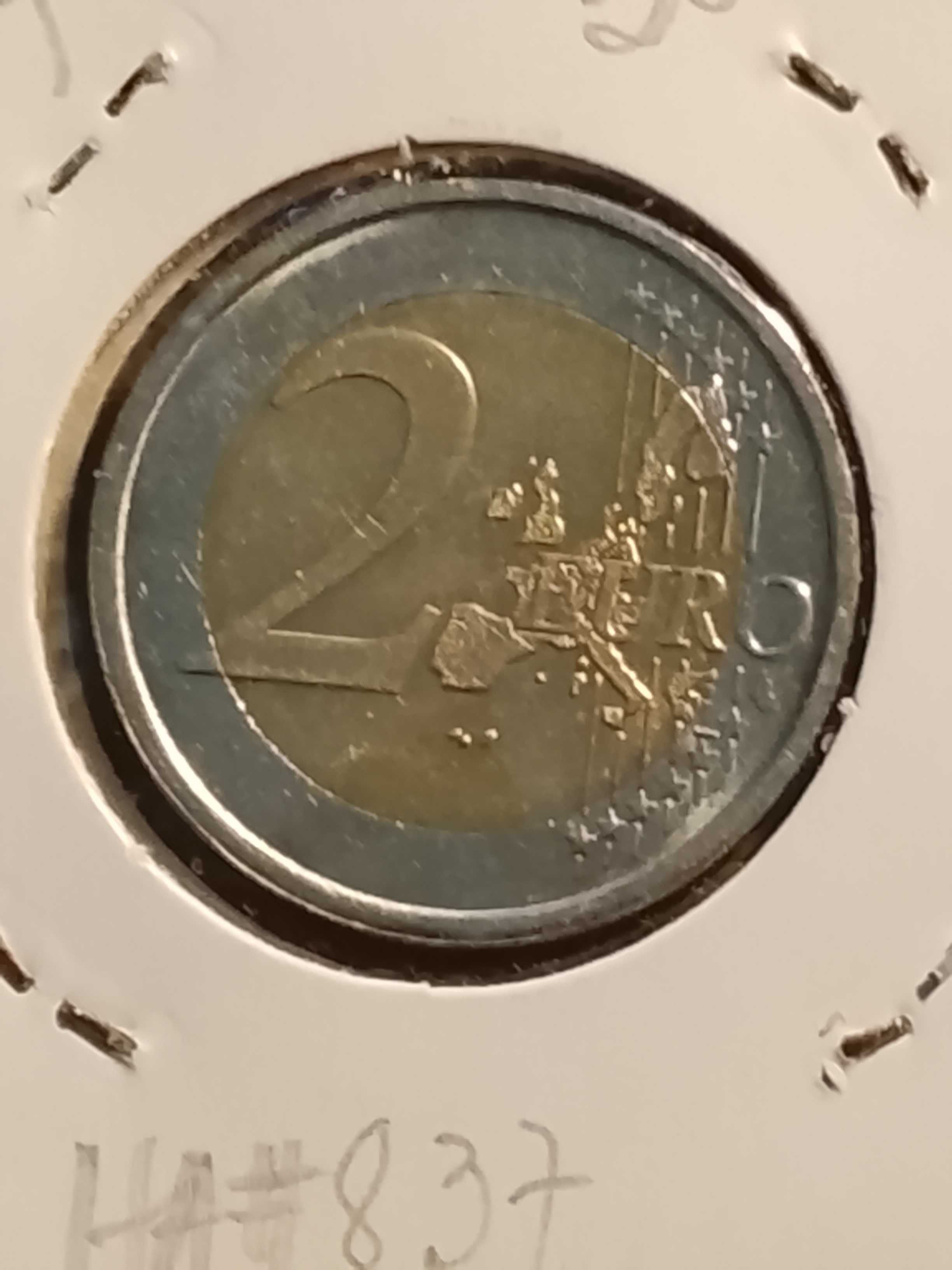 Moeda de 2€ de 2002 da Itália.