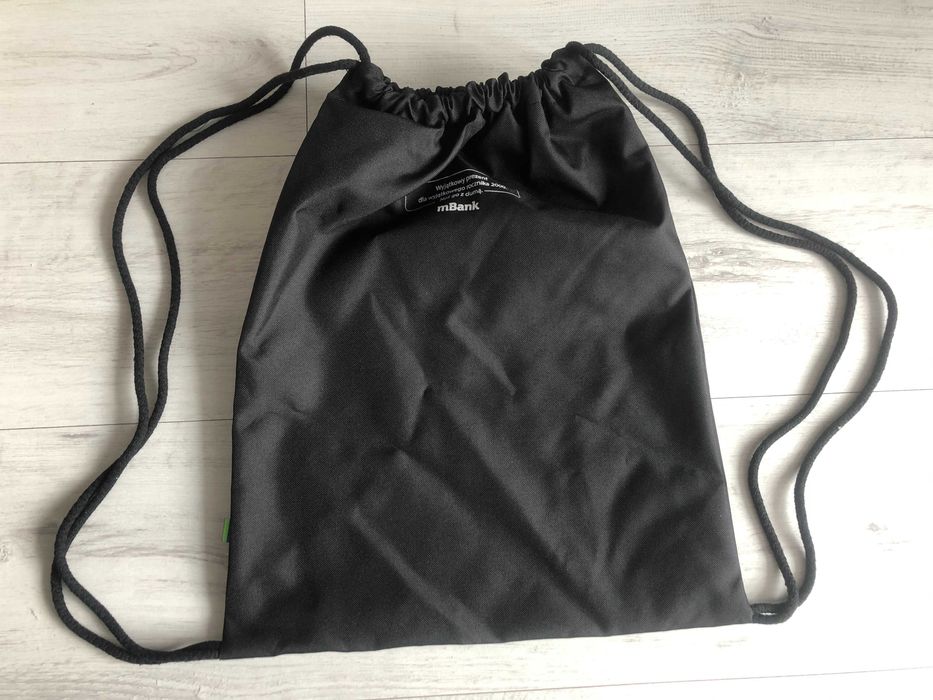 NOWY Worek czarny plecak torba na WF