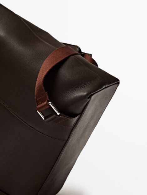 Новый рюкзак кожаный коричневый Massimo Dutti