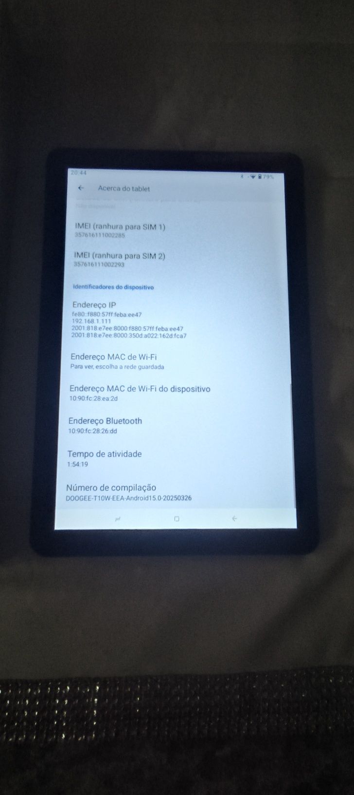 Tablet Doogee T10w 16Gb RAM + 128Gb