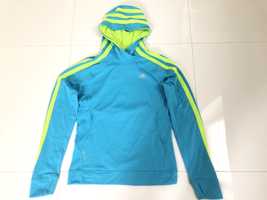 Adidas cienka neonowa bluza sportowa damska z kapturem M