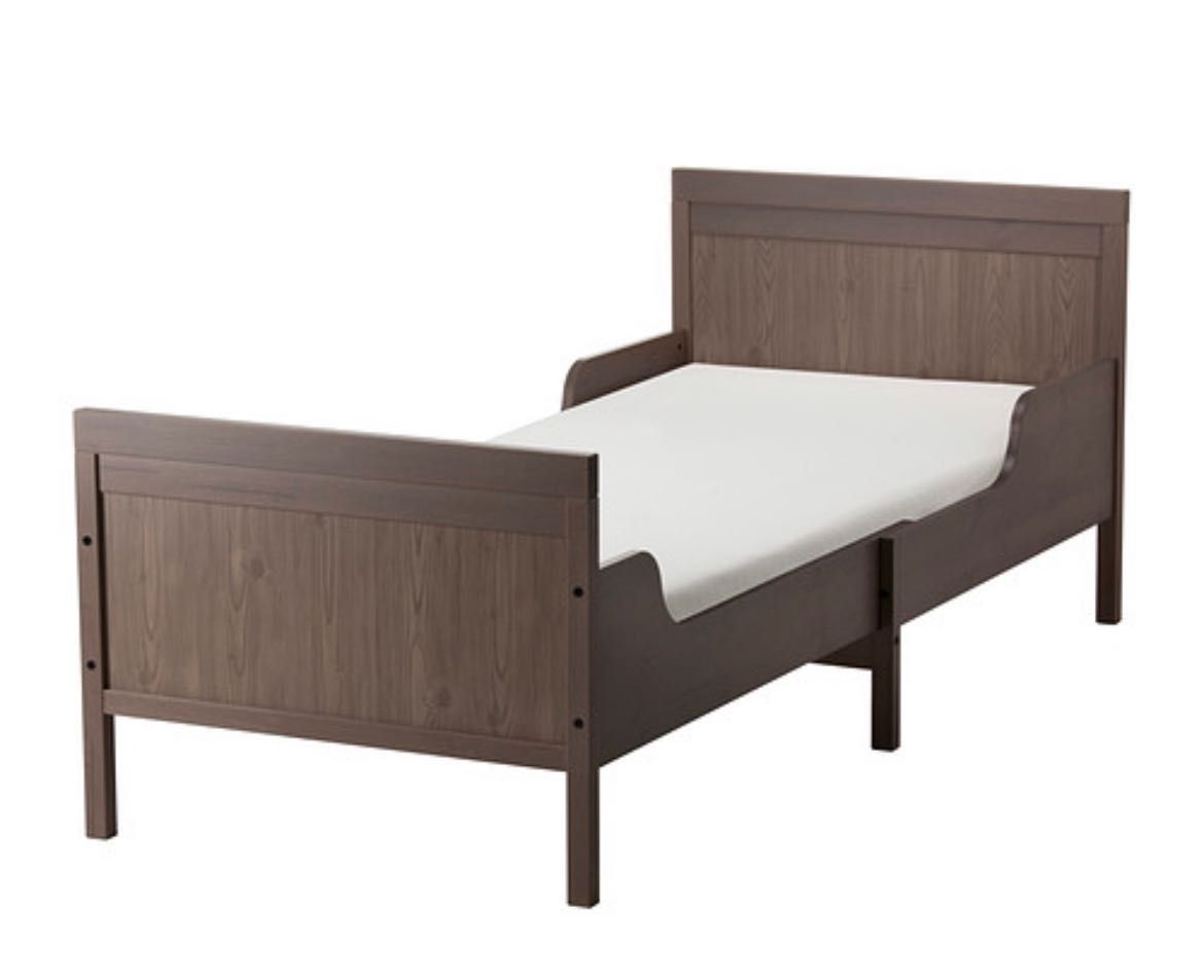 Łóżko i szafa IKEA SUNDVIK KOMPLET szaro-brązowy