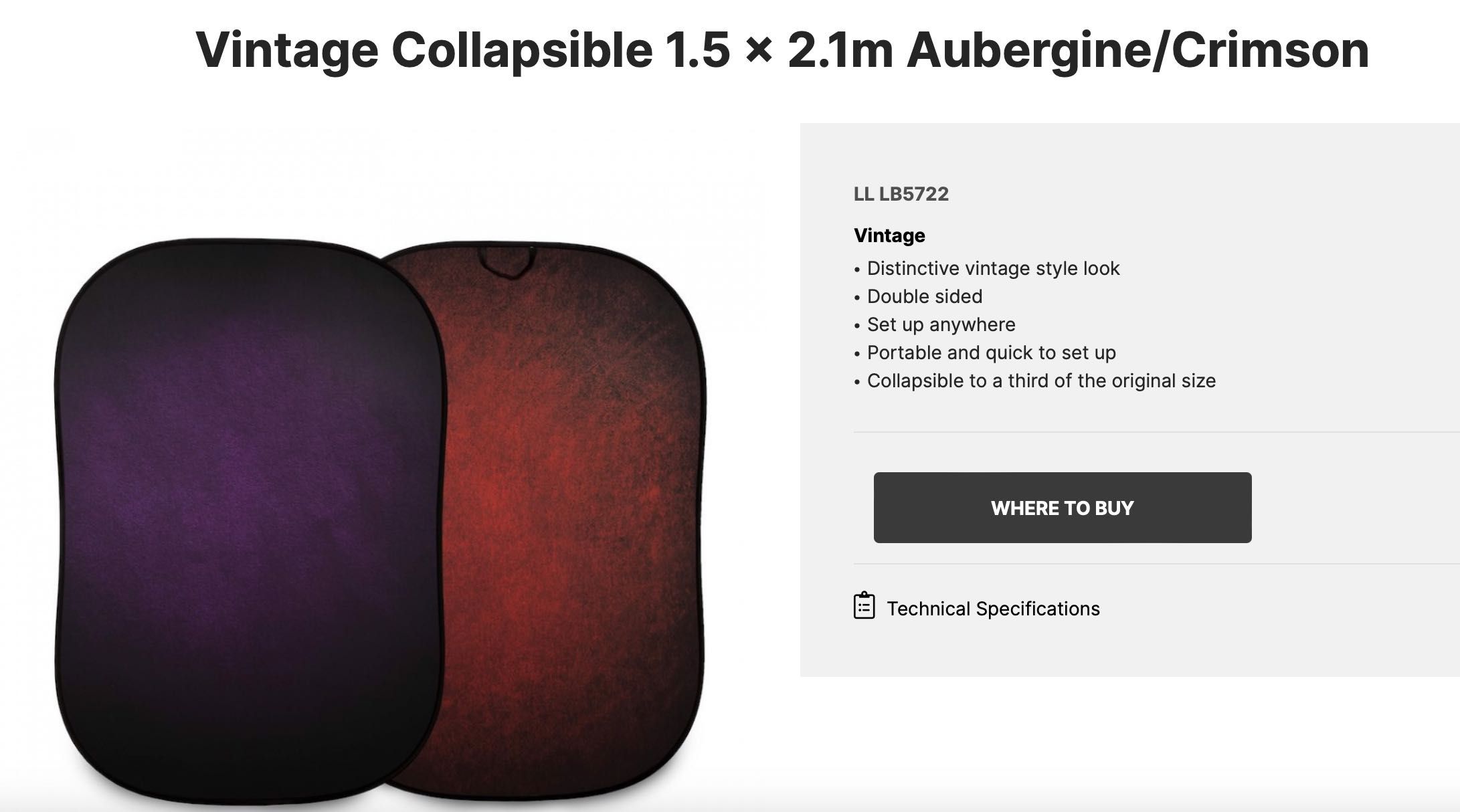 Manfrotto Lastolite Aubergine/Crimson