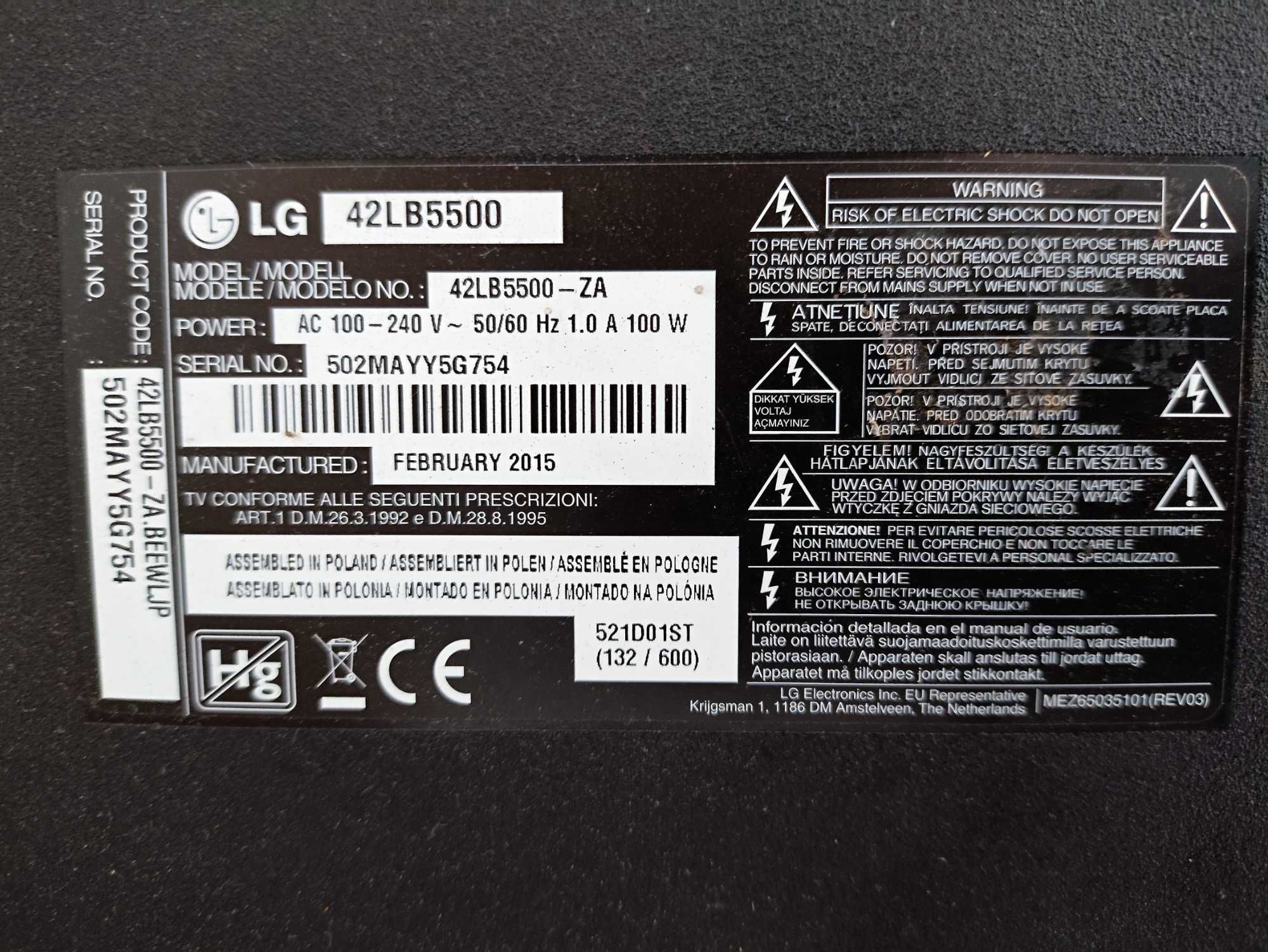 Telewizor na części  Lg 42LB5500