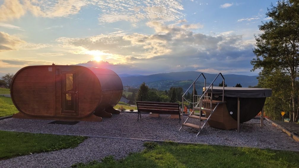 Dom z Jacuzzi willa strefa SPA (balia, sauna) Beskidy Góry wakacje