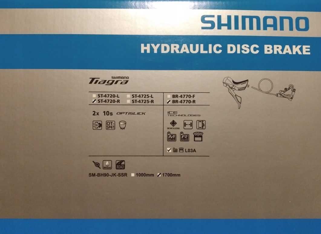 Hamulec Hydrauliczny Shimano Tiagra ST-4720-R + zacisk BR-4770-R Nowy