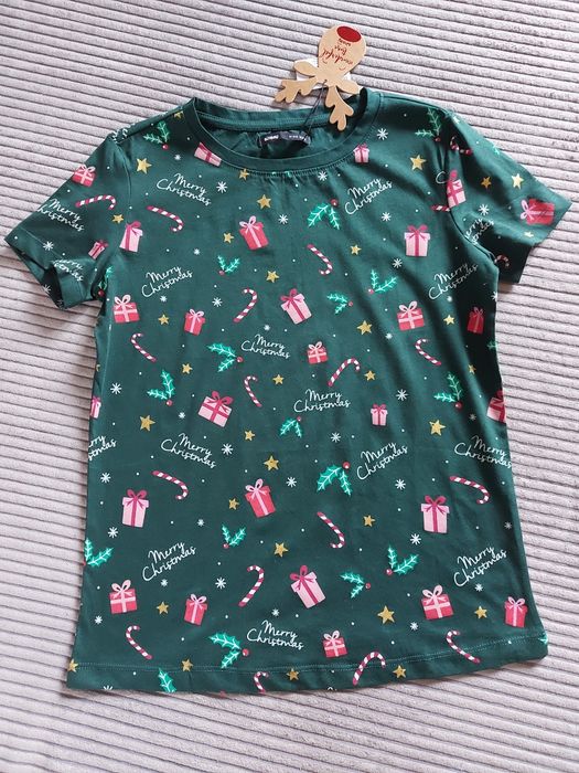 Świąteczna koszulka bluzka Sinsay XXS