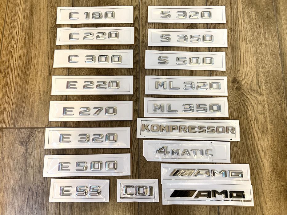 Шильдик надпис Mercedes Мерседес на багажик Е220 Е320 С180 CDI 4matic