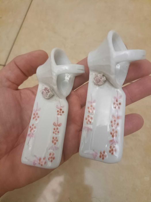 PRL porcelana dwa koszyki na wizytówki