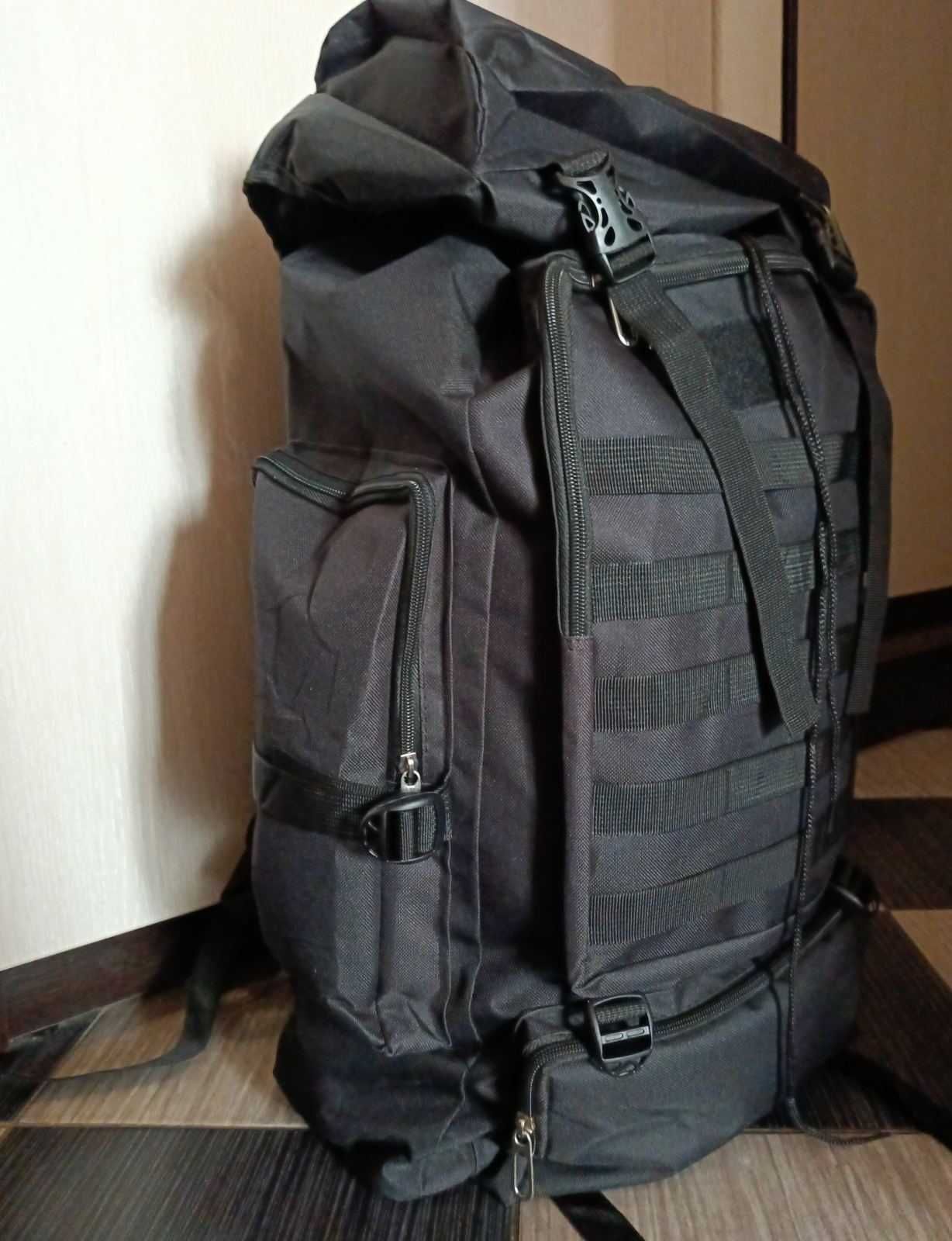 Тактичний рюкзак 70 літрів, чорний рюкзак, Баул, Наплічник