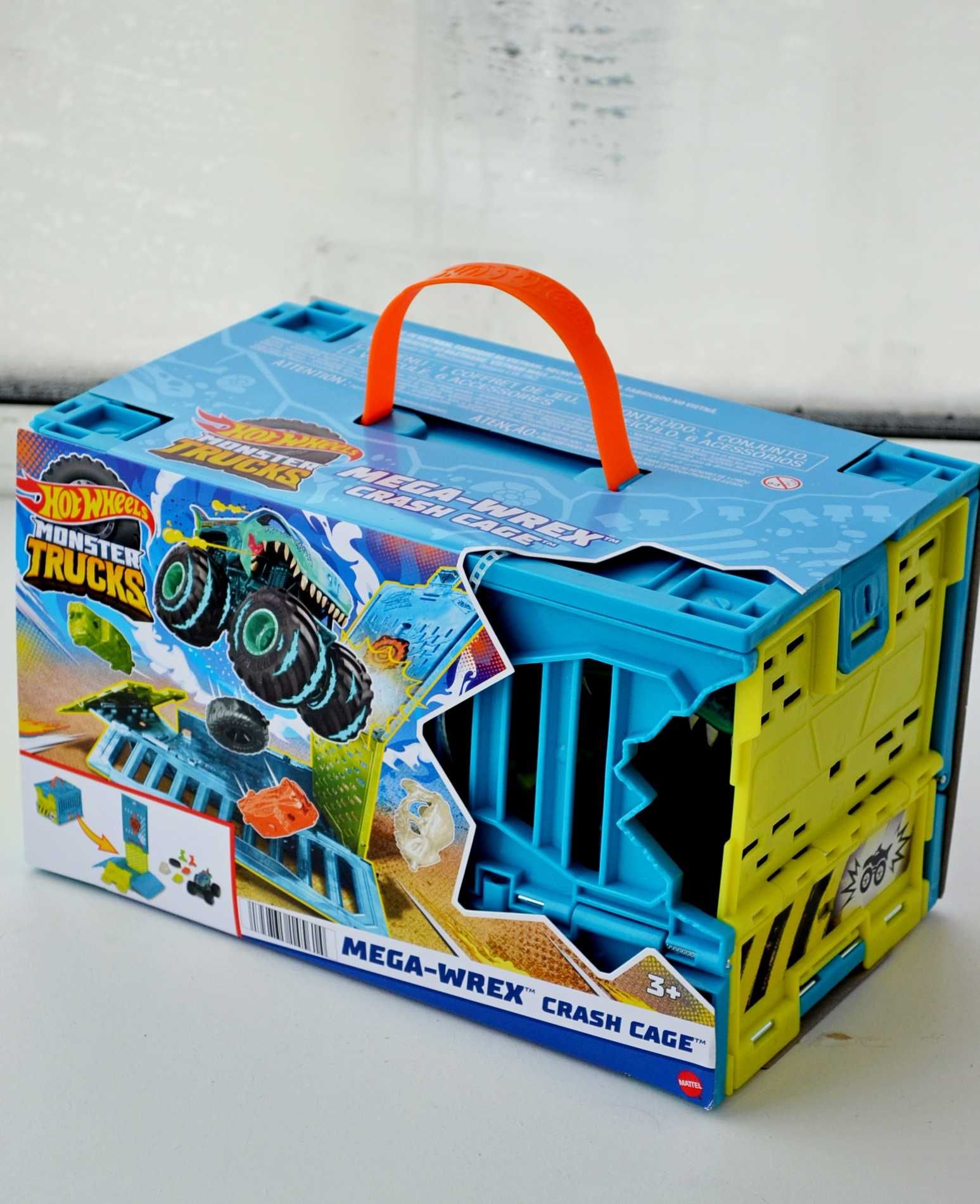 Hot Wheels 20 см Monster Trucks Mega Wrex oversized Гараж набір акула