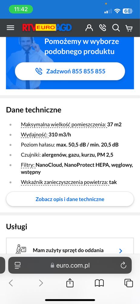 Oczyszczacz powietrza Philips Combi 2w1 AC3829/10 Nawilżanie powietrza