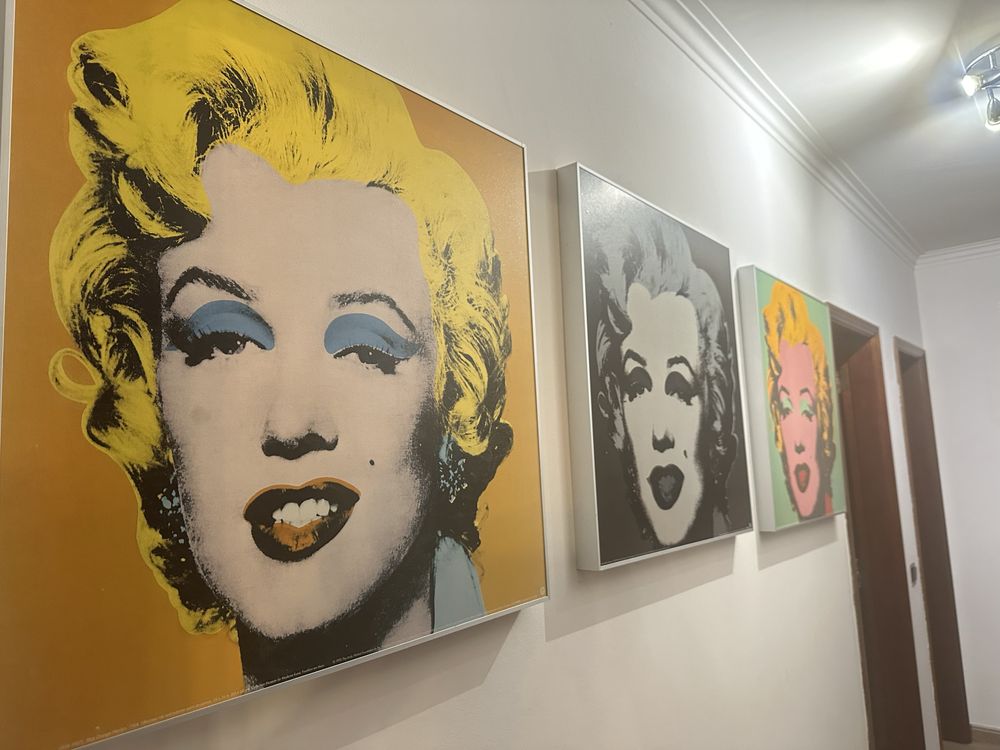 3 quadros da Marilyn Monroe