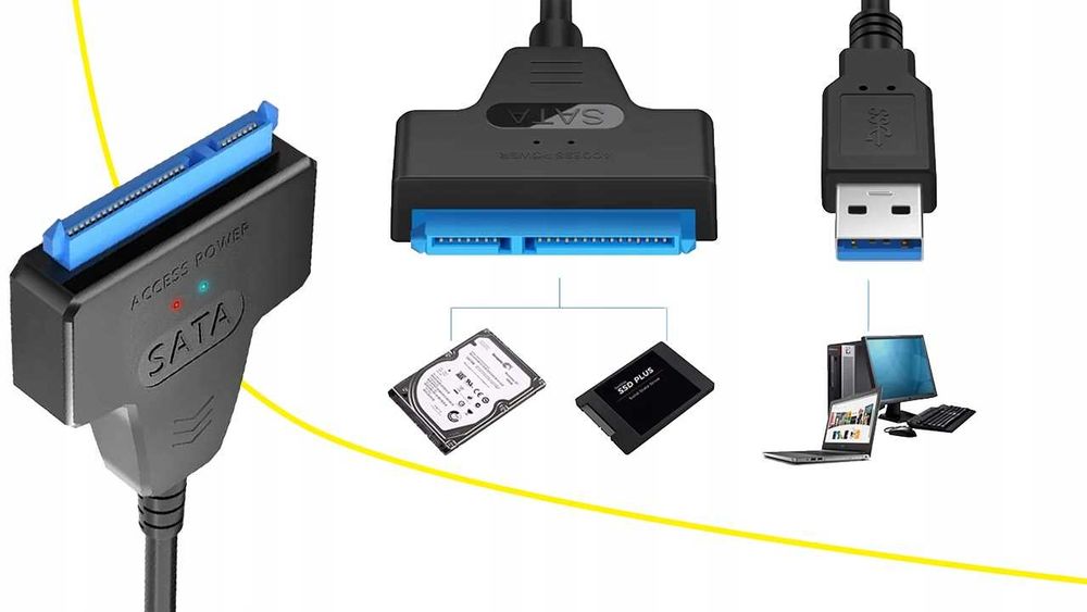 adapter sata PRZEJŚCIÓWKA konwerter KABEL USB 3.0 DO DYSKU HDD SSD skl