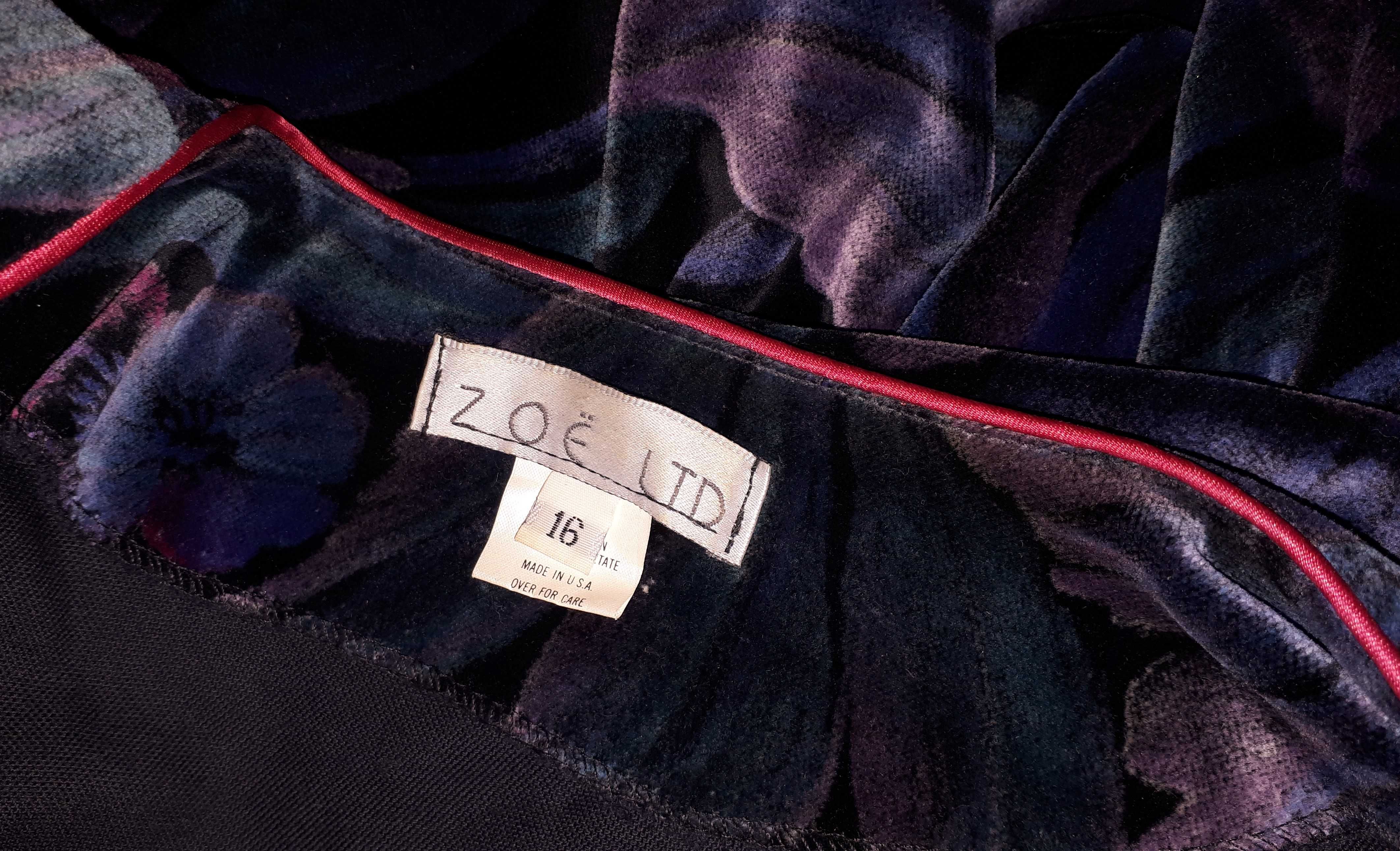 wdzianko aksamitne Zoe Ltd. bluzka wieczorowa M/L żakiet wizytowy