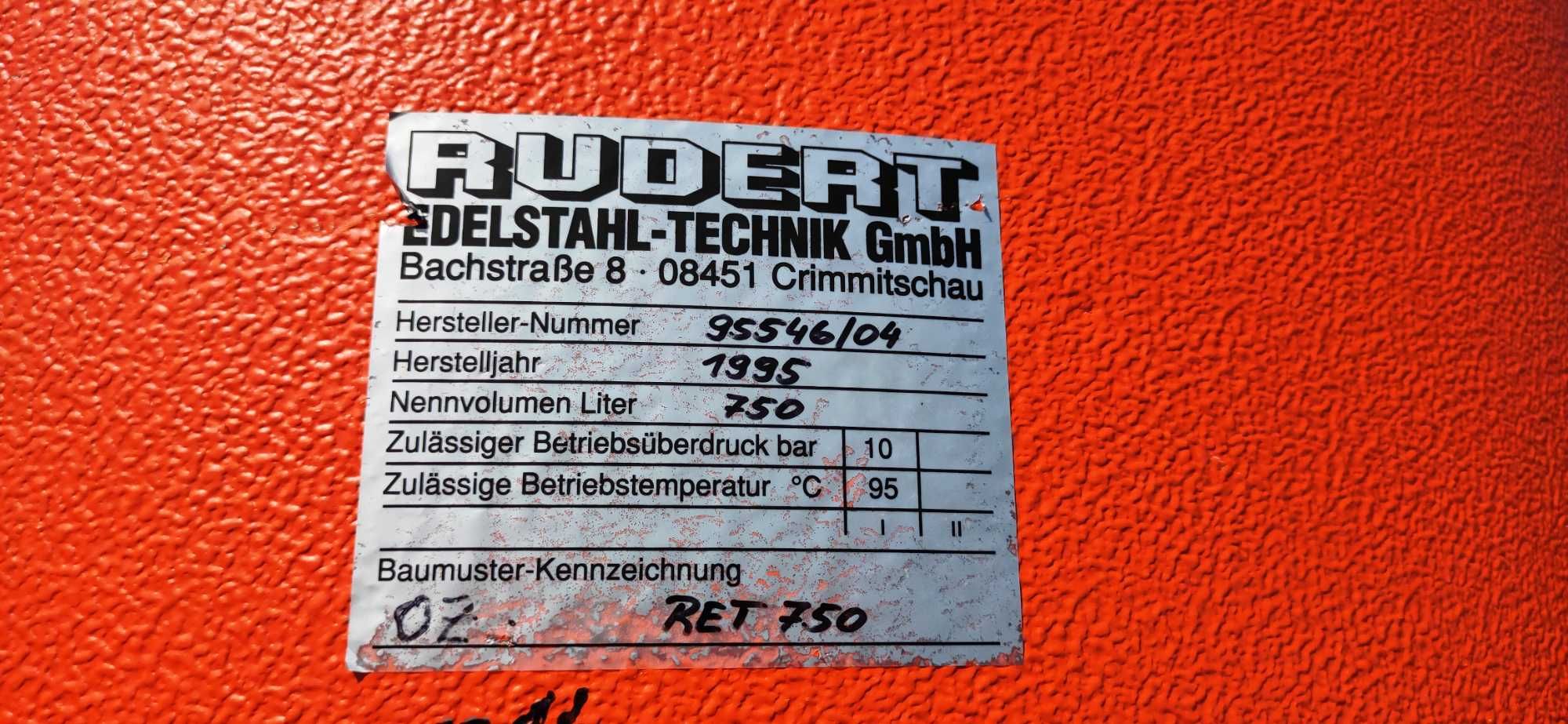 Bufor 750 / 800 L nierdzewny UNIVERSAL RUDERT idealny REWIZJA