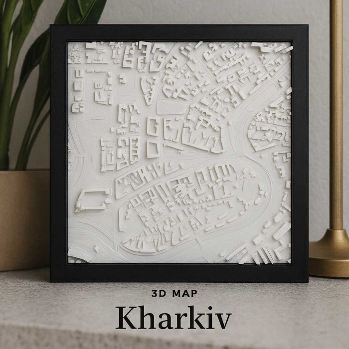 3D-картина, мапа міста, декор у кімнату