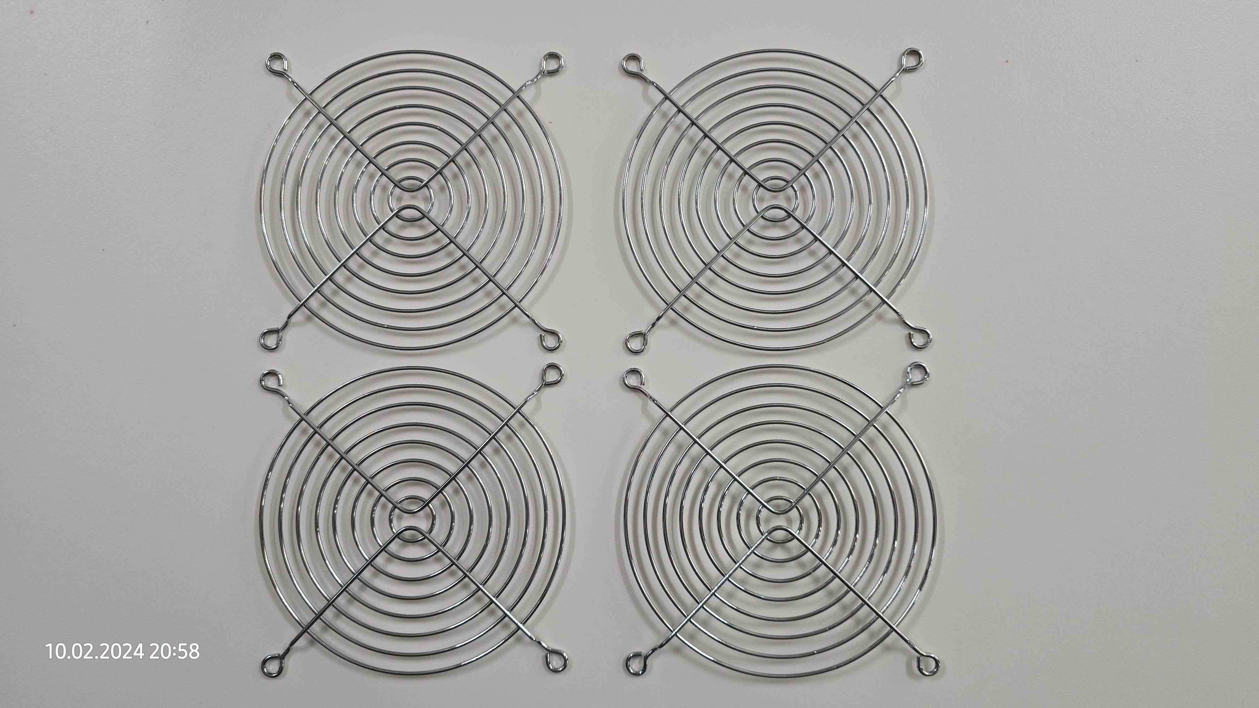 Решітка (гриль) для вентилятора діаметром 120 мм захисна, метал, хром