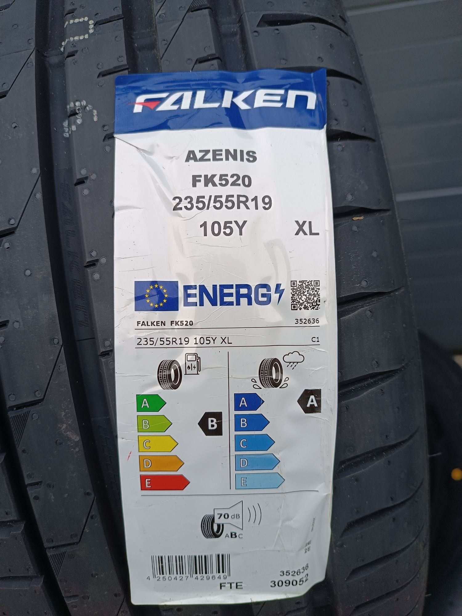 Літні шини 235/55/19 105Y XL Falken Azenis FK520 НОВІ 2023
