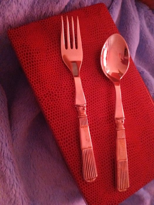 Talheres com cabo em prata