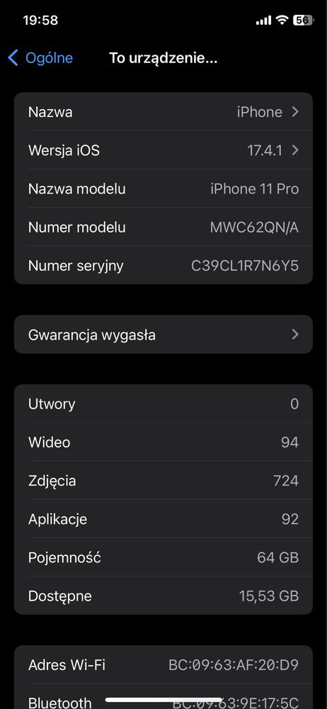 Iphone 11 Pro 64 GB Stan bardzo dobry Nocna zieleń