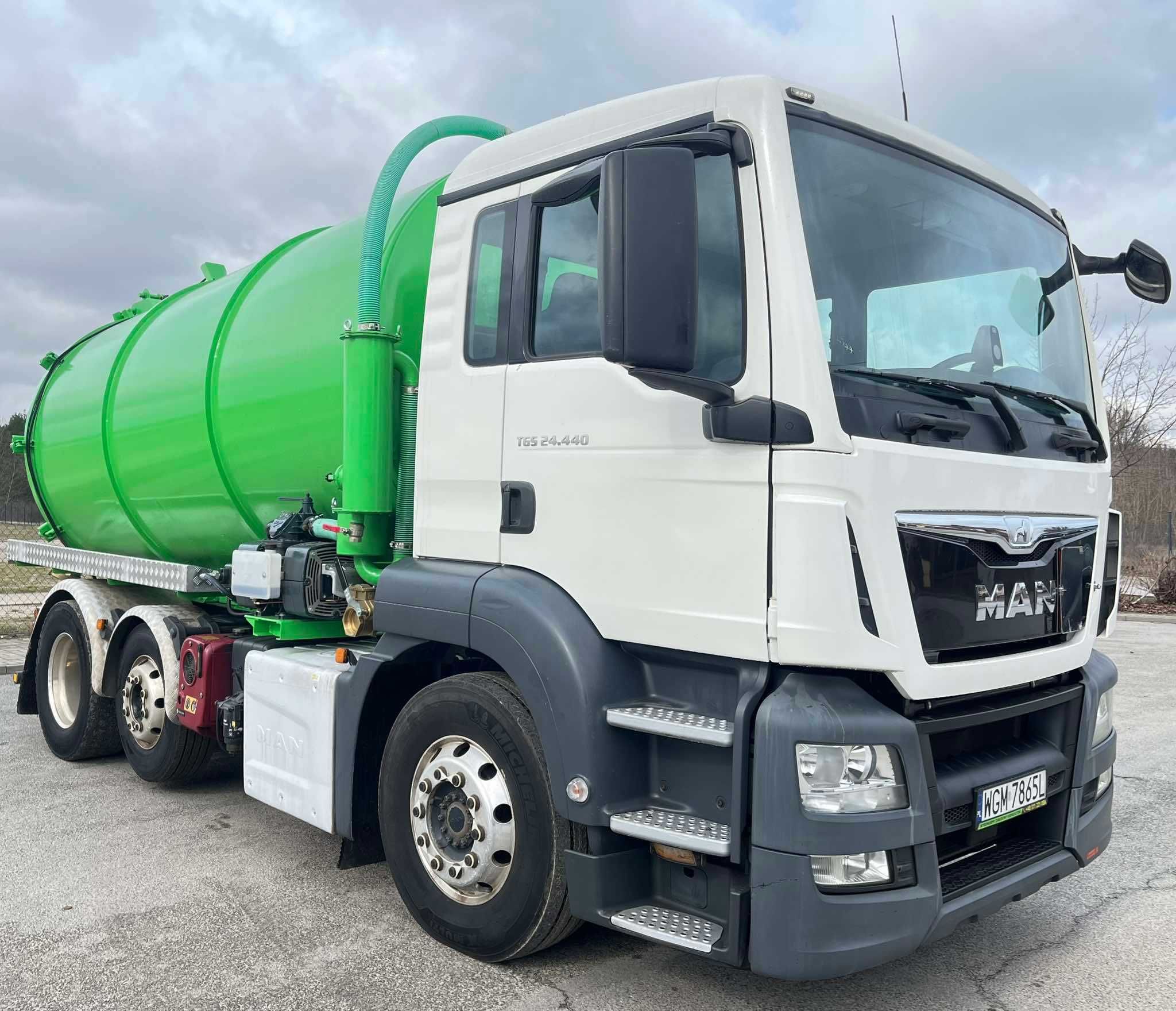 MAN TGS 24.440 6x2/2 BLS , 2017r , beczka asenizacyjna 18m3 ,specjalny