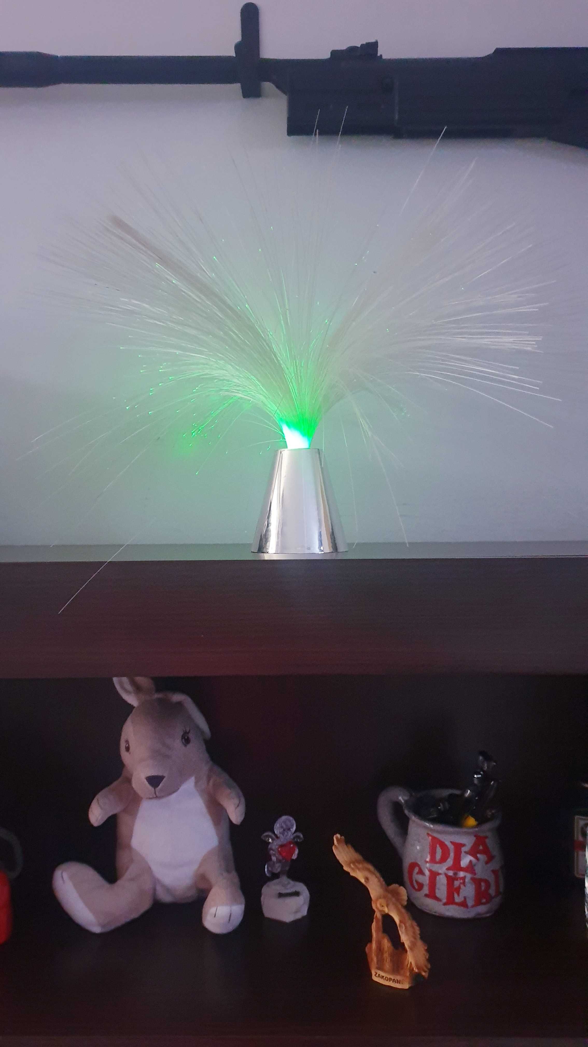 Lampka multikolor światłowody świecące