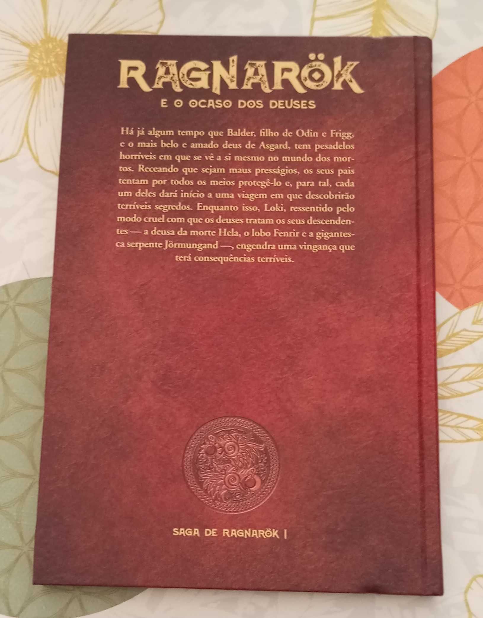Livro "Ragnarok e o ocaso dos deuses" da coleção mitologia nórdica rba