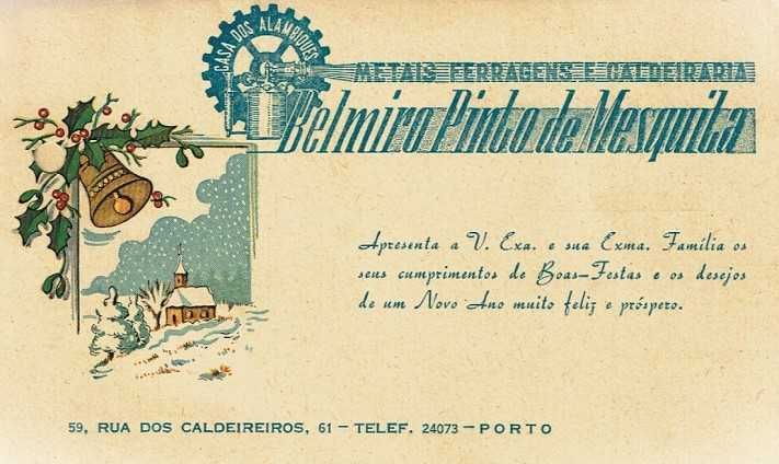 3 Postais de Natal antigos  - 1960 - circulados