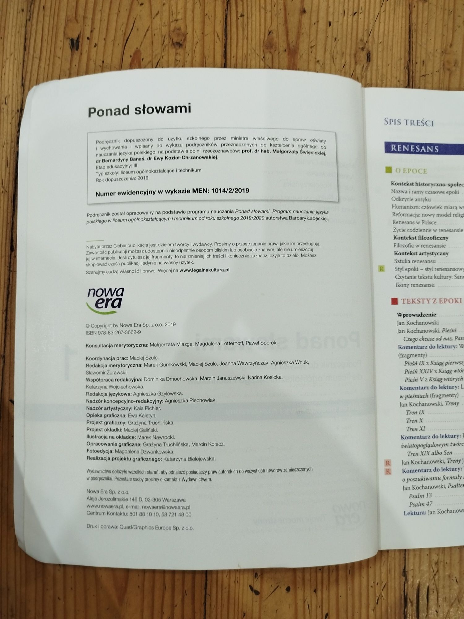 Podręcznik Ponad słowami zakres podstawowy i rozszerzony cz.2 kl.1