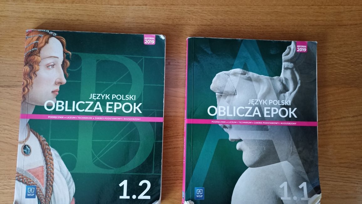 Pakiet 2 książek, Polski oblicza epok 1.1 1.2 WSIP