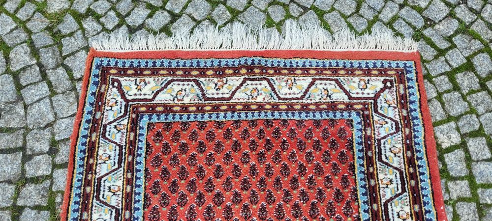 -70% lśniący orientalny indo saroug mir perski dywan  R.tkany 95/180