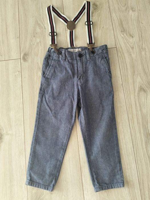 Spodnie wizytowe z szelkami rozm.98