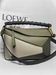 Bolsa de ombro LOEWE Puzzle Edge em couro Napa com detalhes de